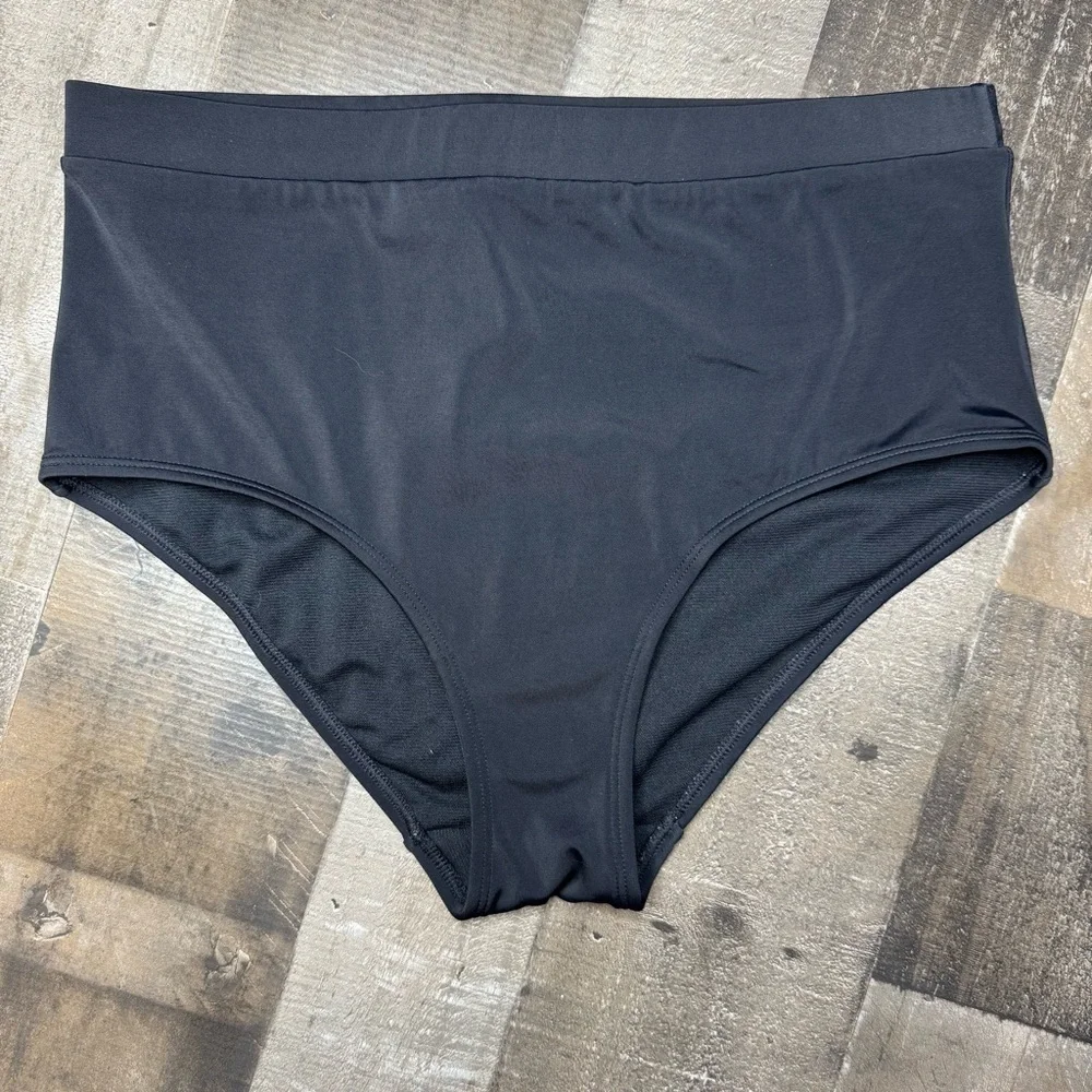 Boden High Waisted Black Bikini Swimwear Sleek Stretchy Design size 10